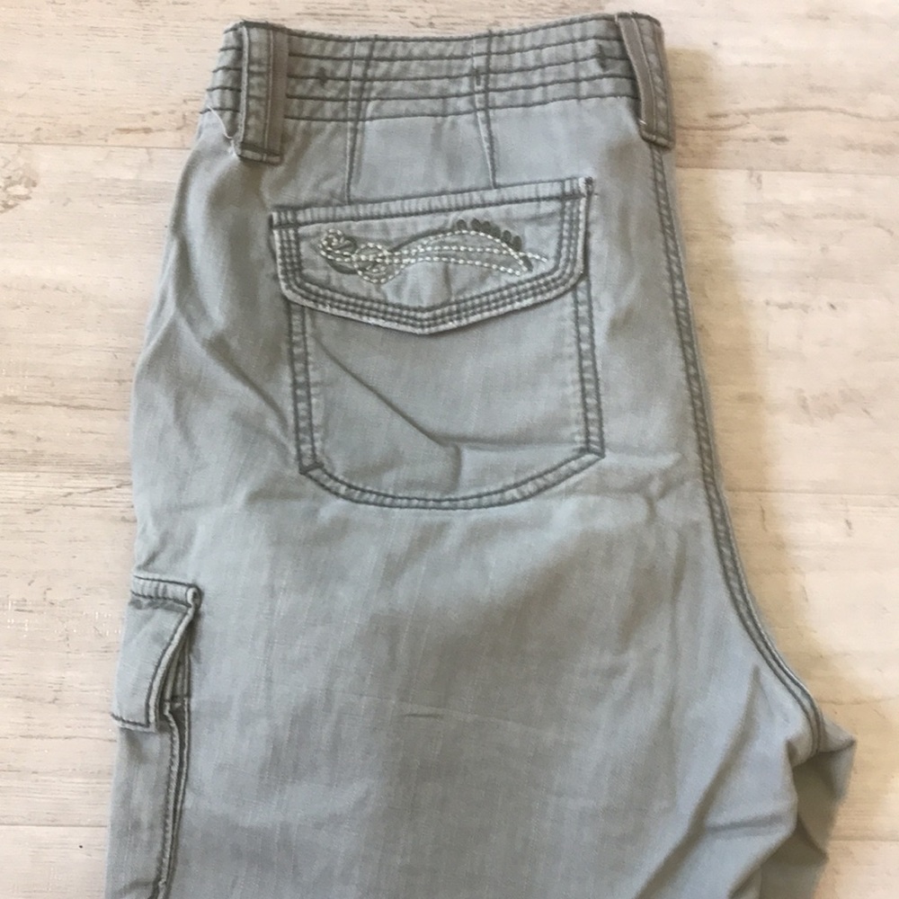 Eddie Bauer Grey-green cargo shorts
